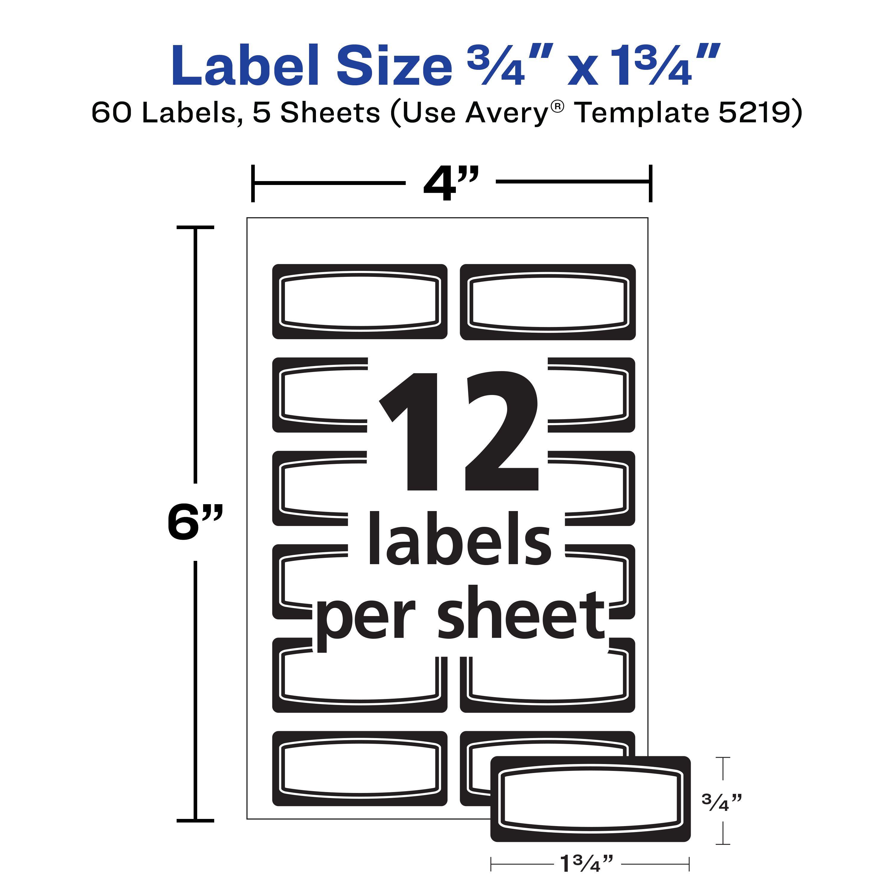 Durable ID Labels, 3/4